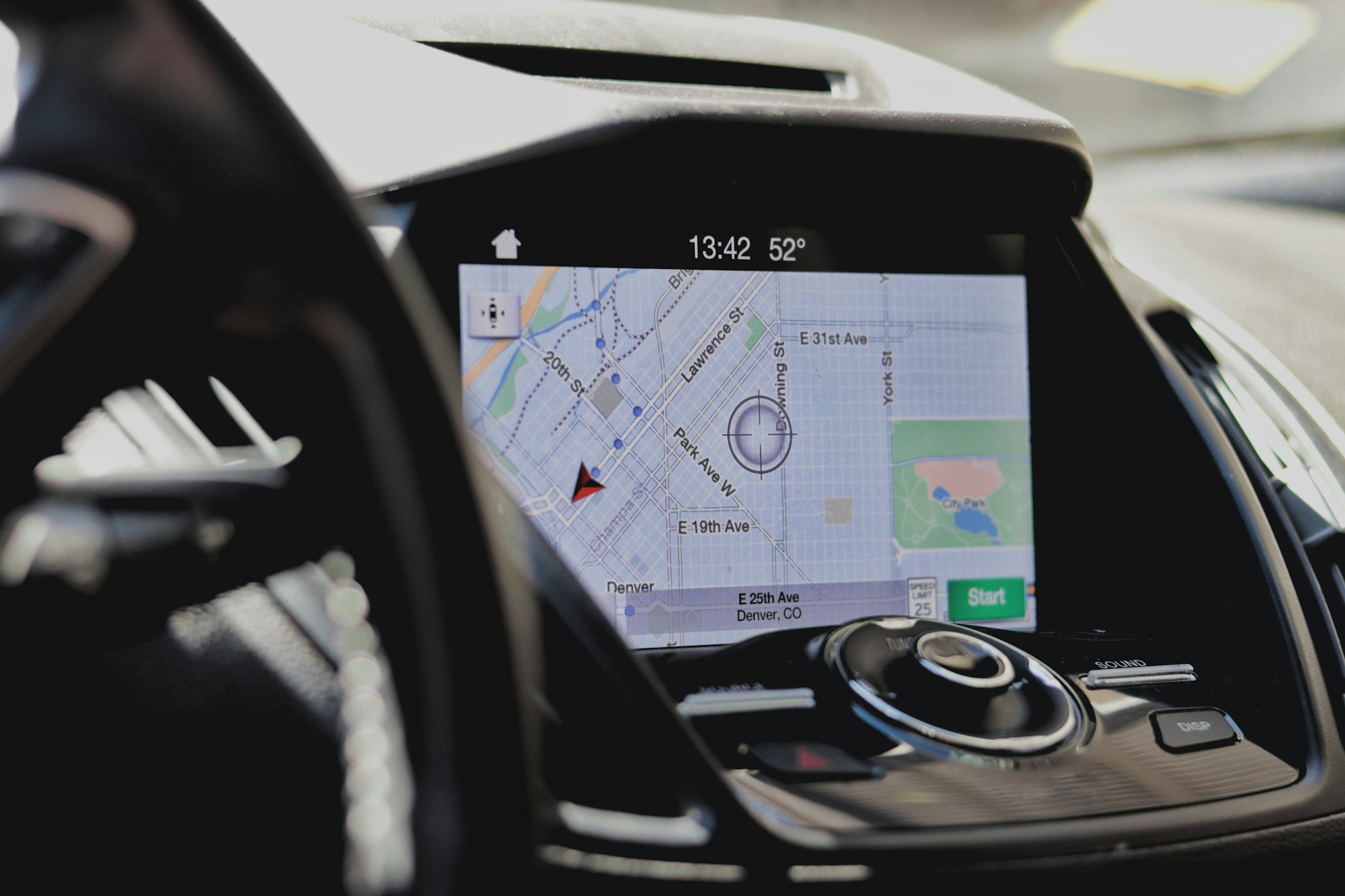 Navigation System Within a Vehicle On Screen